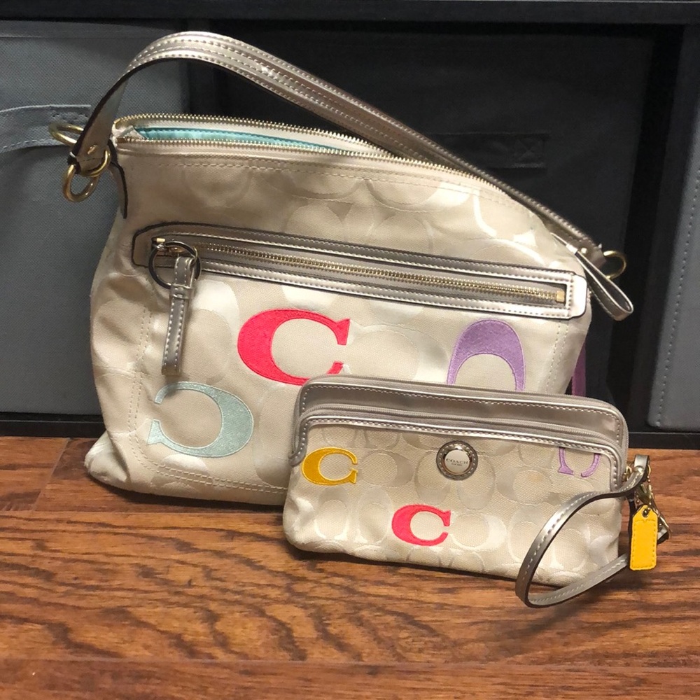 Coach bag with wallet